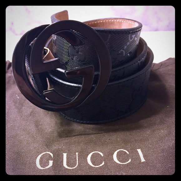 Gucci Other - ✨Authentic✨ Men’s Gucci Black Imprime Belt ✨Sz 85✨